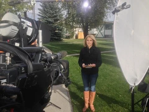 Reporting live for CBC News in 2013