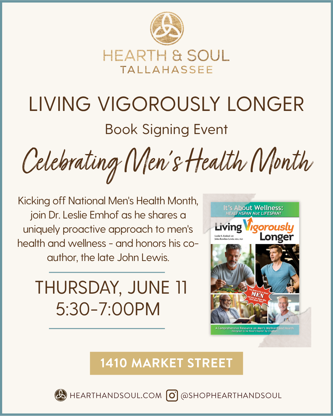 Living Vigorously Longer Book Signing with Dr. Emhoff 