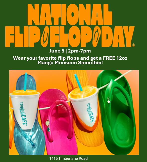 National Flip Flop Day Free Smoothie! 