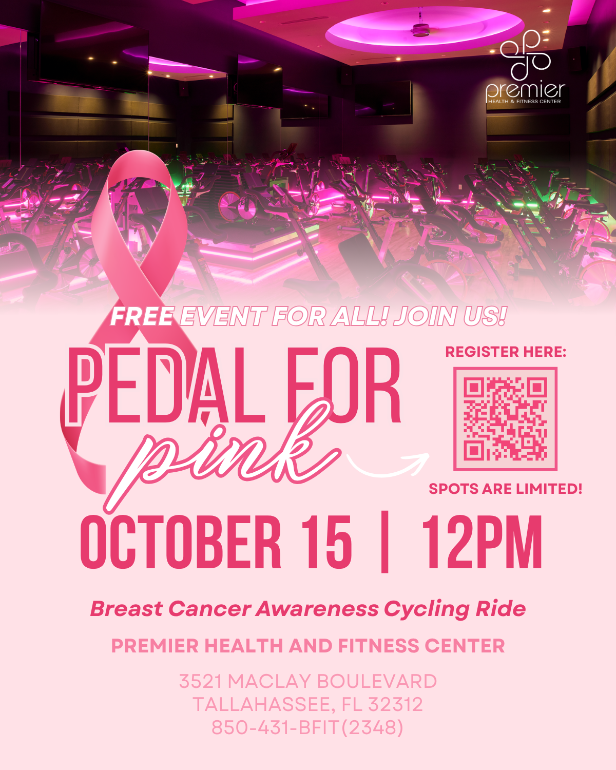 Pedal for Pink at Premier