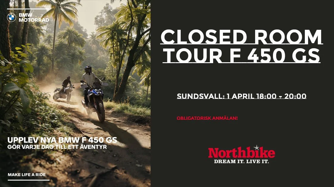 CLOSED ROOM TOUR F 450 GS Sundsvall &amp; Umeå 