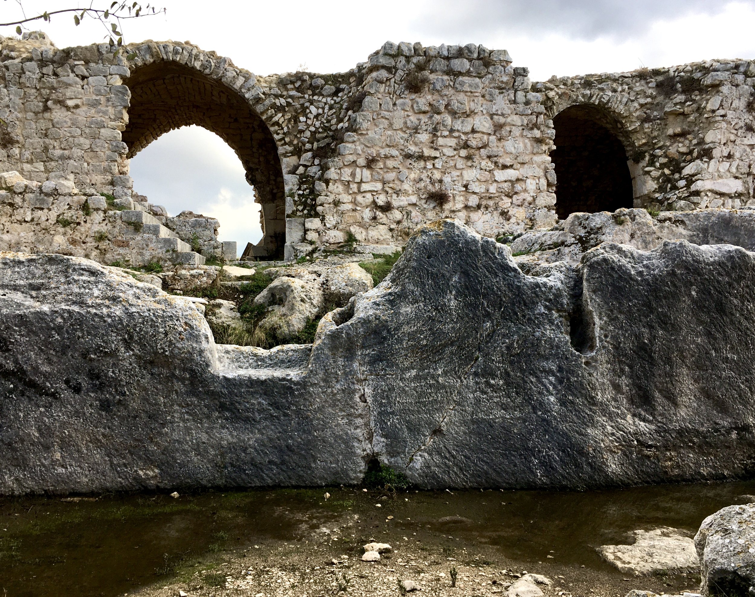 In the ruins of an old citadel near Batrun