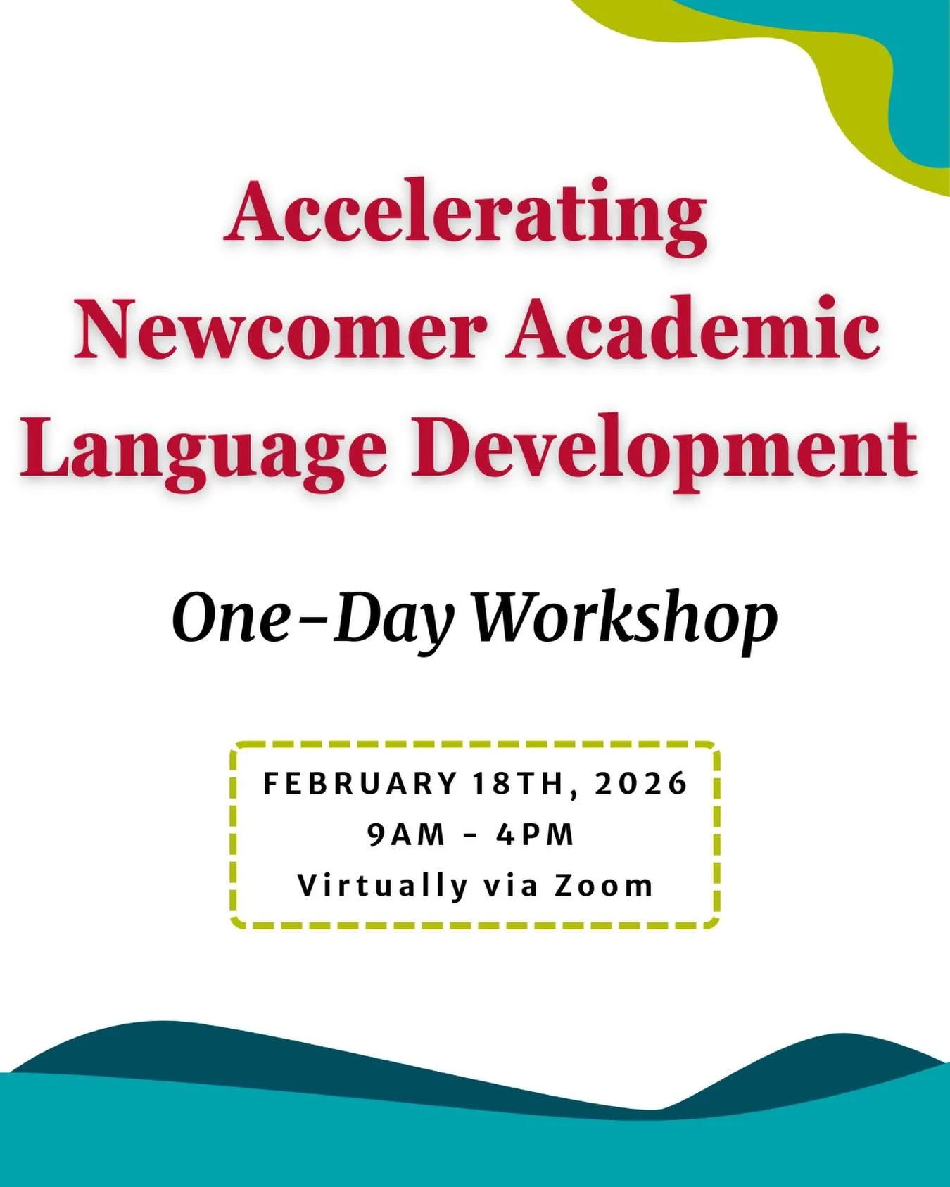 Join us next month for MERIT&rsquo;s Accelerating Newcomer Academic Language Development Workshop!

This one-day workshop offers the opportunity to explore and practice research-based principles and techniques for collaborative, conversation-based in