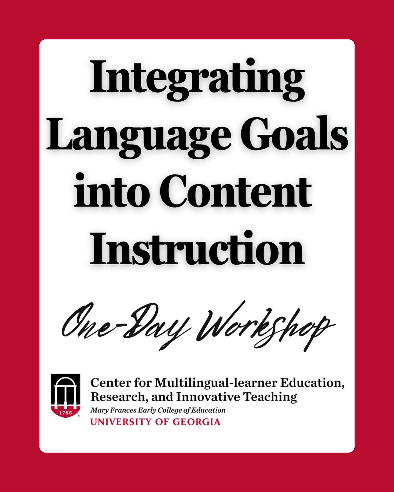 Join us on May 12th for an interactive one-day workshop that will introduce educators to the language &ldquo;functions&rdquo; embedded in disciplinary content standards. This interactive session moves beyond vocabulary lists and offers educators the 