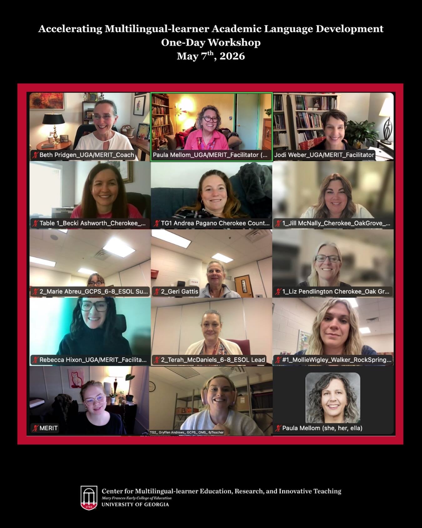 We would like to thank the 9 participants who joined us for the Accelerating Multilingual Academic Language
Development One-Day Workshop &mdash; where we spent 8 hours together engaging in and learning about collaborative, conversation-based instruct