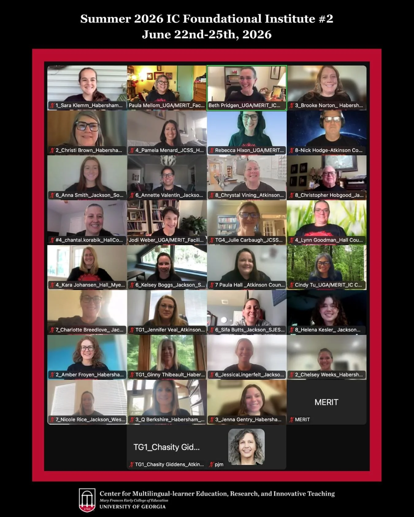 Thank you to the 31 participants who joined us this week for our Summer 2026 IC Foundational Institute #1! We loved having you with us and wish you a wonderful rest of your summer.

We are looking forward to our Summer 2026 IC Foundational Institute 