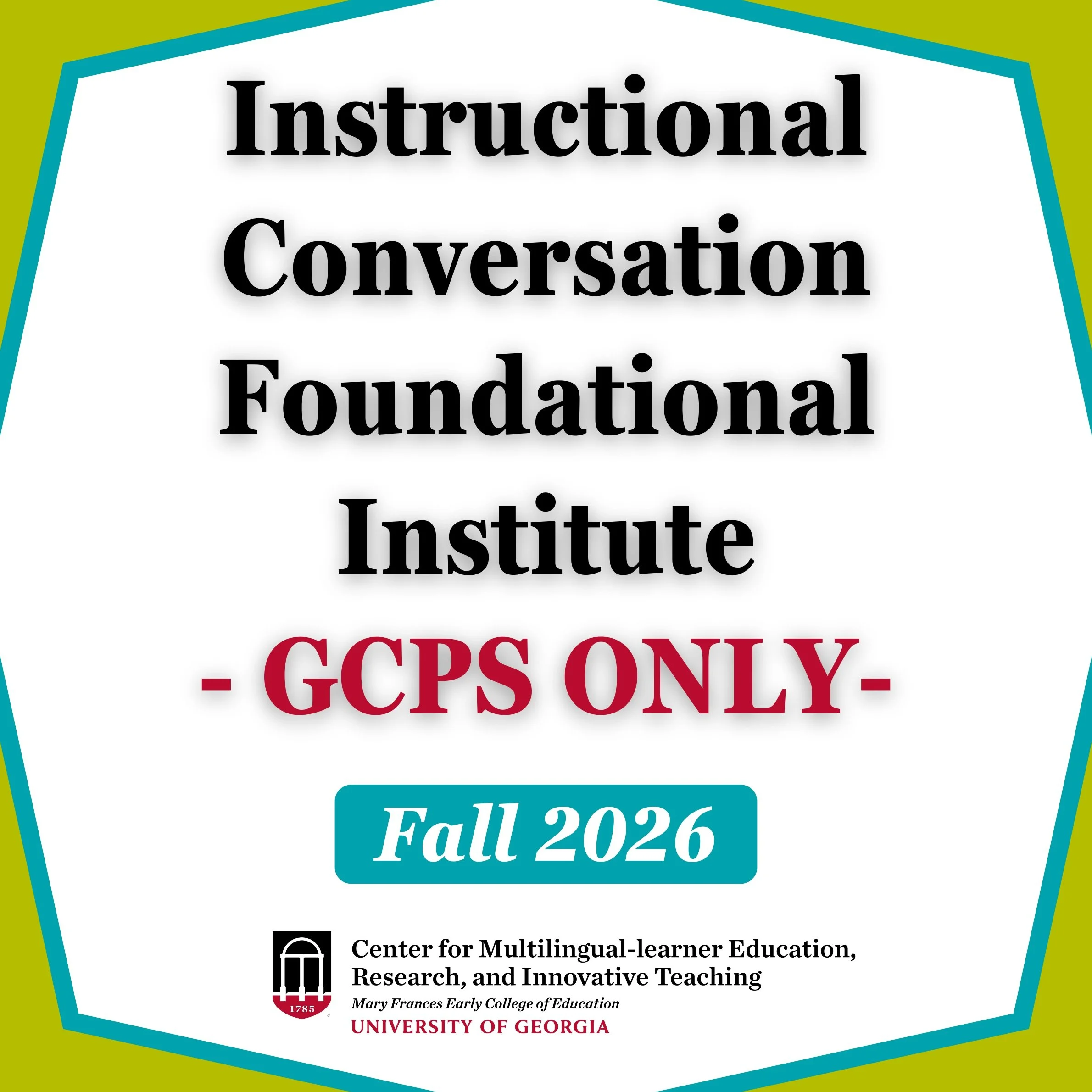 We are looking forward to having Gwinnett County Public School educators join us for our upcoming IC Foundational Institute on September 2-3 &amp; 9-10, 2026! During this 4-day (30 hour) interactive, foundational professional learning institute we wi