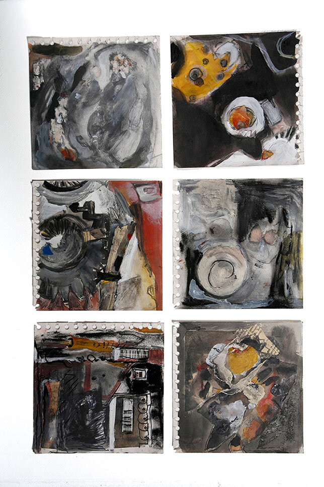 No Handlebars, Mixed Media, 7″x 7″
