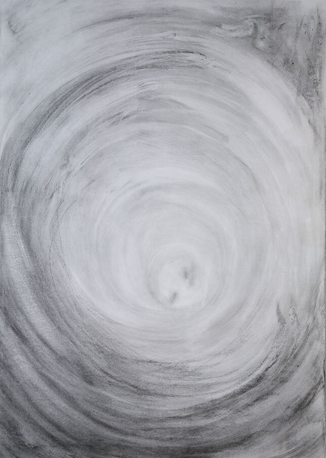 Untitled 3, Charcoal on Paper, 38 “1/2 by 48″