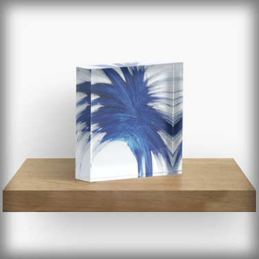 “Blue Burst” Acrylic Block