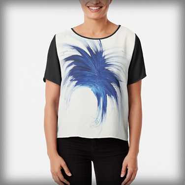 “Blue Burst” Chiffon Top