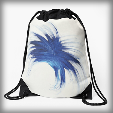 “Blue Burst” Drawstring Bag