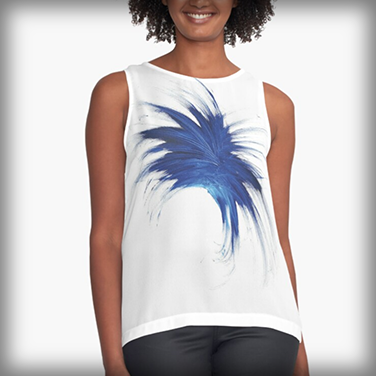 “Blue Burst” Sleeveless Top