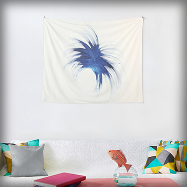 “Blue Burst” Tapestry