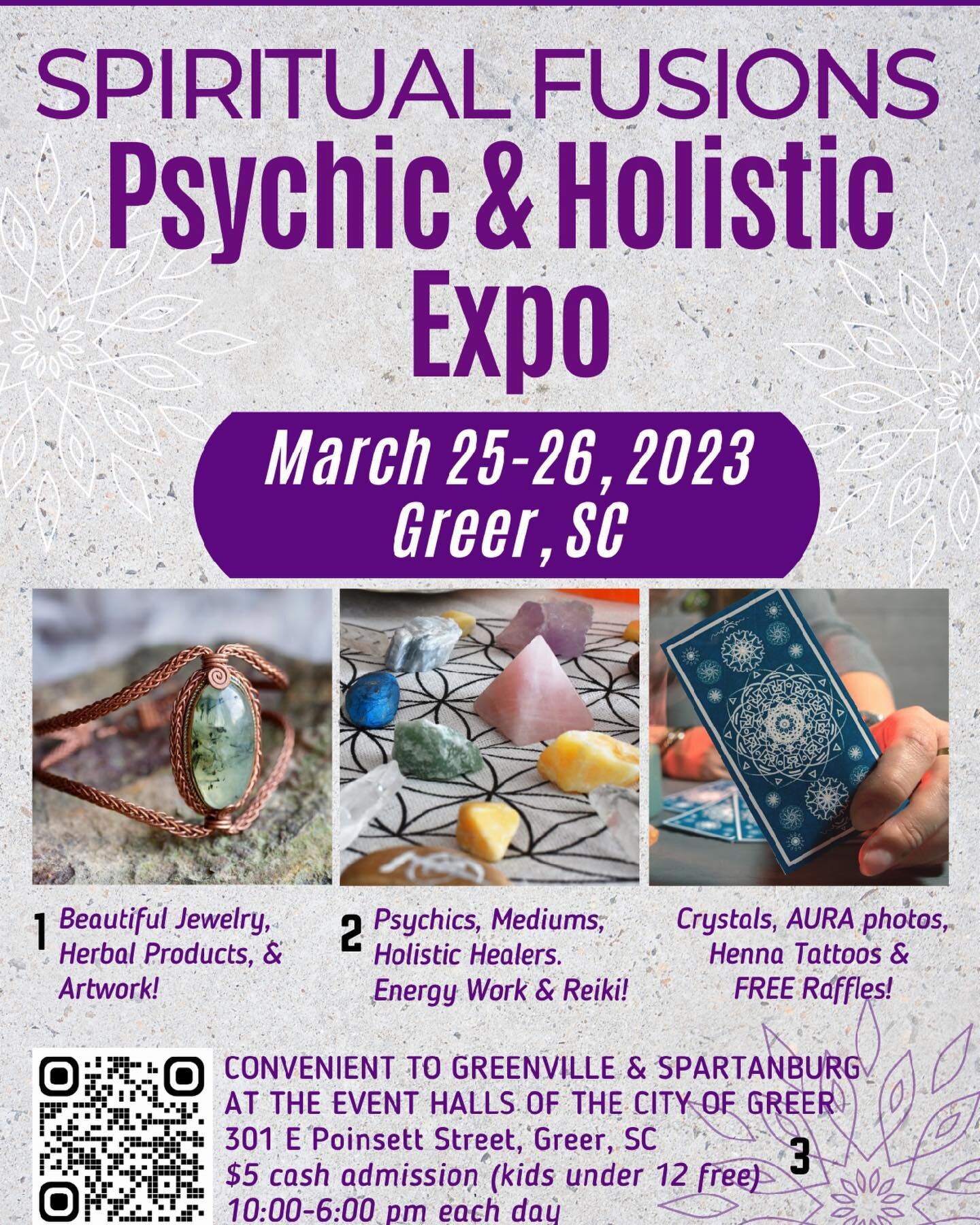 This weekend I&rsquo;m excited to be vending @spiritualfusions Spiritual Fusions Psychic and Holistic Expo I. Greer, SC! I&rsquo;ll have @soulloveconnections Soul Love Intention Candles, Body Butter, and Bath Soaks all Reiki charged, and Crystal Infu
