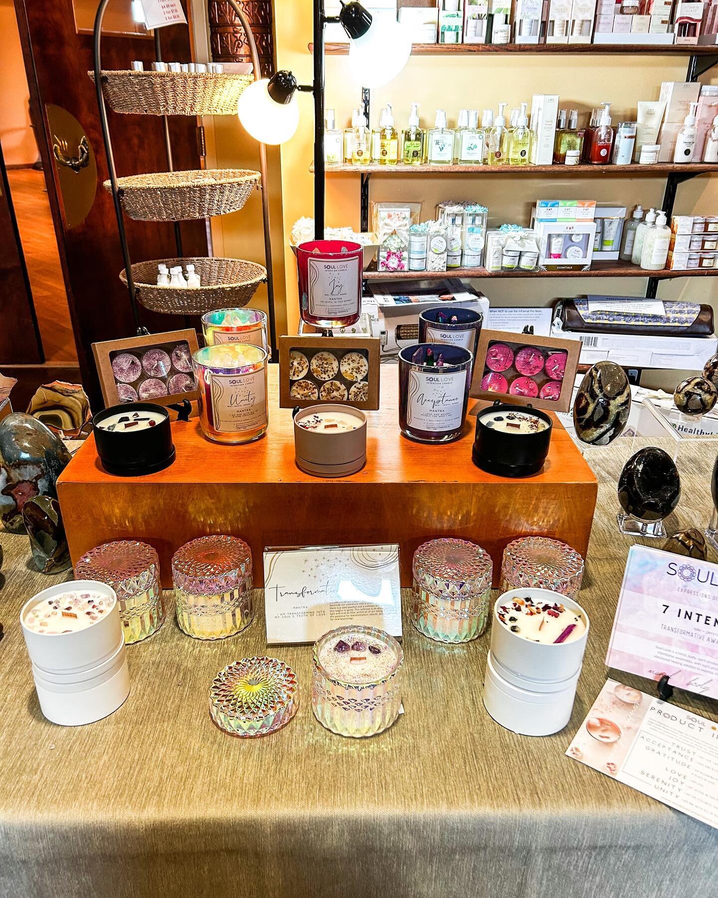 Excited to announce that Soul Love Intention Candles are now being offered at @ahlara_spa_and_boutique in Mooresville, NC!  The Spirit of Ahlara is a Center for Awareness of Mind, Body and Spirit presenting classes and workshops such as meditation, y