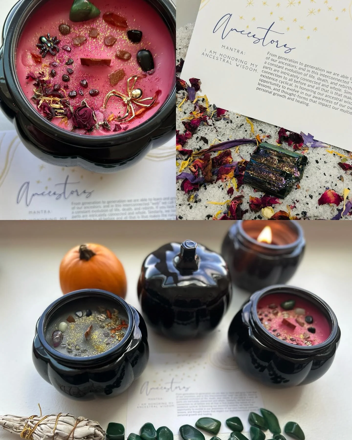 Soul Love &ldquo;Limited Edition&rdquo; Ancestors Intention! ❤️ I still have a few of these beauties left if you&rsquo;d like yours shipped or local pickup this week. 🎃 Please message me as these are not on my website. 

Mantra: &ldquo;I am honoring