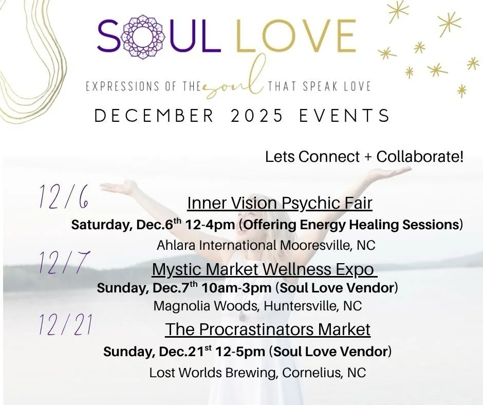 This holiday season I have some fabulous and ofcourse Magical 💫 🧚✨ events lined up. Come out to one or ALL and get a healing, reading, shop local, @soulloveconnections Soul Love Intention candles or just come to join in on community and connection!