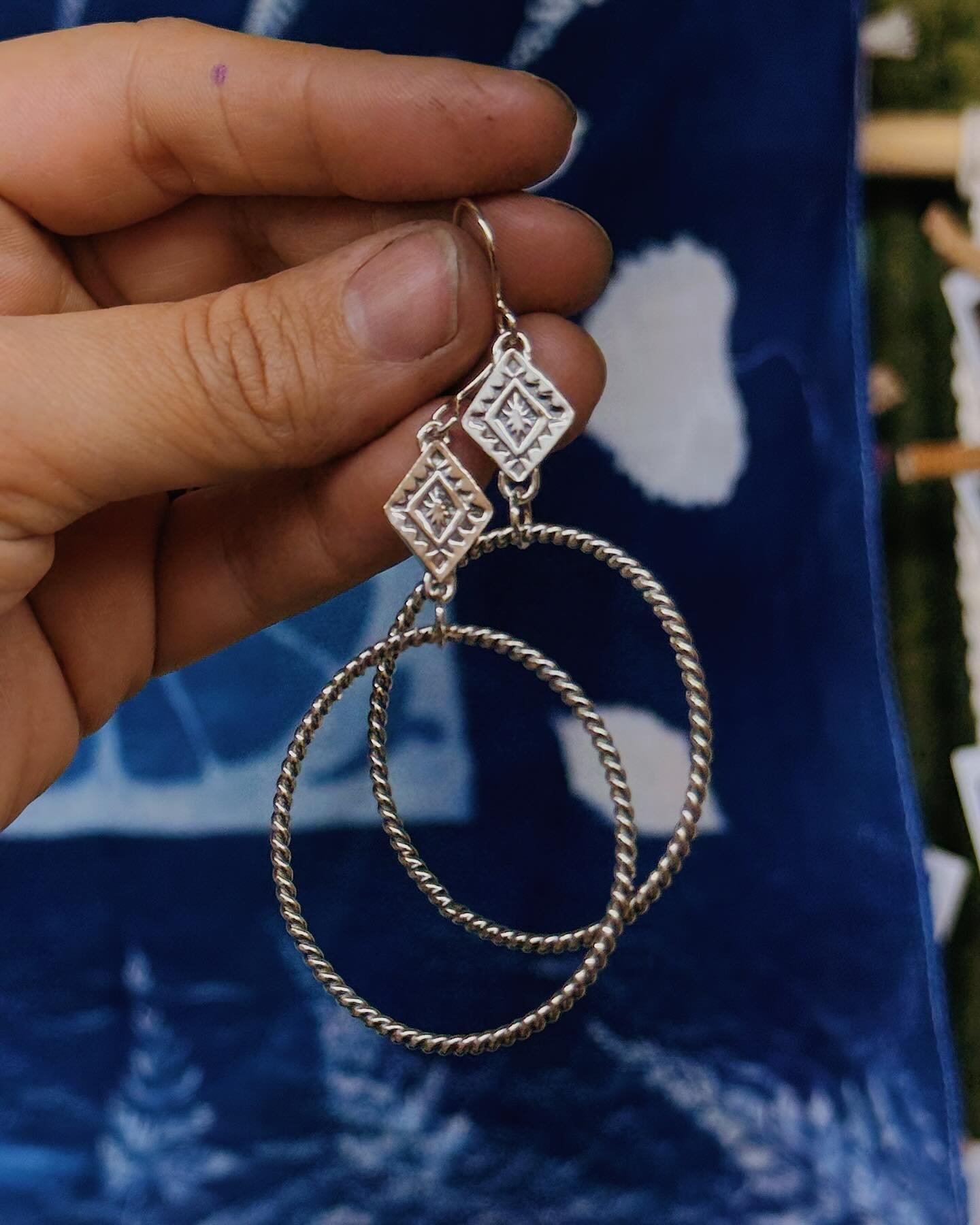 i hope you are safe, i hope you are healthy, i hope you are at peace☺️ i love these hoops and need to make myself a pair asap! there are a couple spots available for this made to order design, la monta&ntilde;a⛰️🤍 i'll be offering a few spots of two