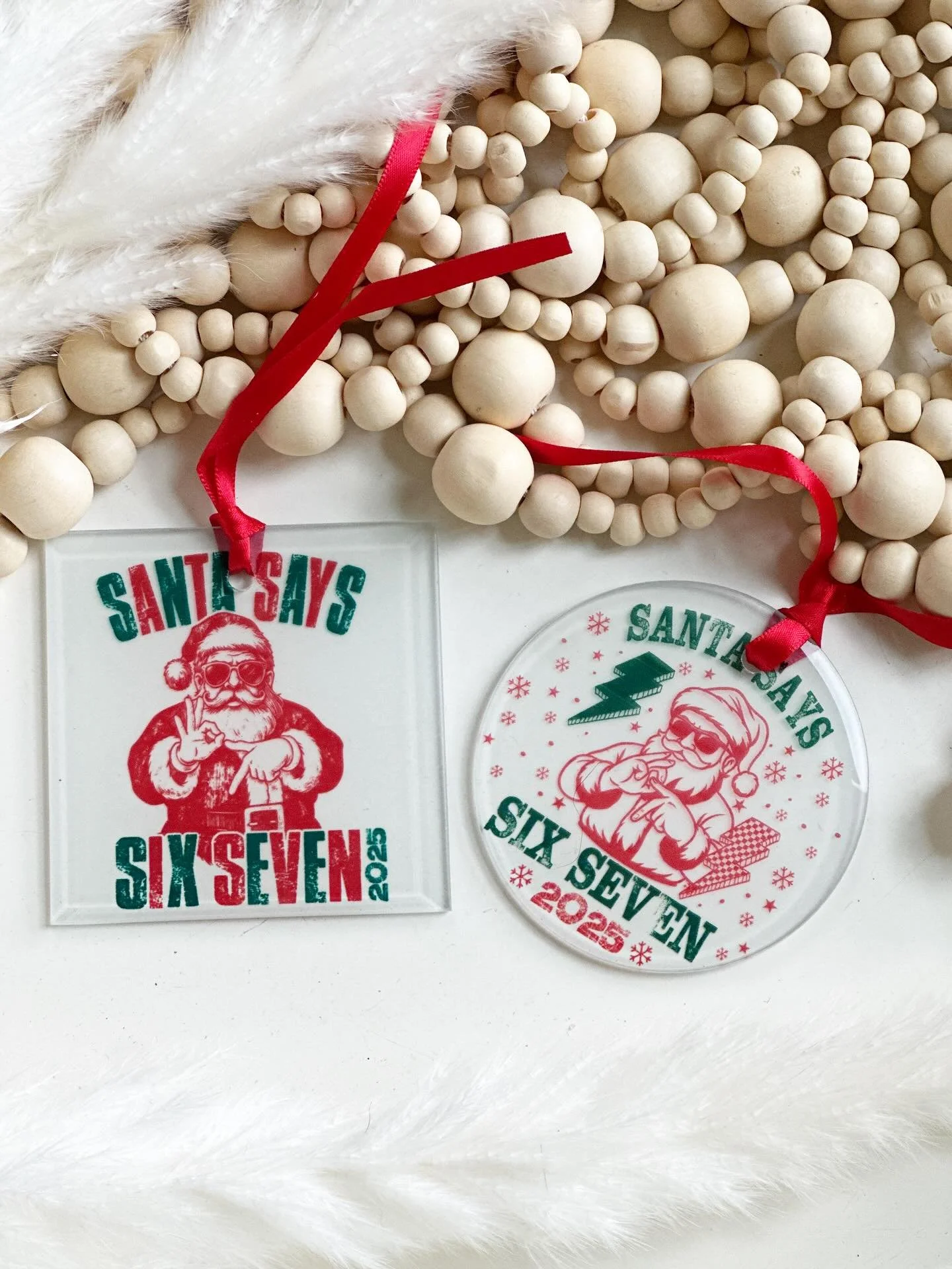 ๐
โจ Santa Says… SIX SEVEN! โจ๐
Can you believe Christmas is only 67 days away?! The 6-7 craze is here — and Santa’s in on it! Whether you’ve been saying it all year long or just caught the buzz, these ornaments are the perfe