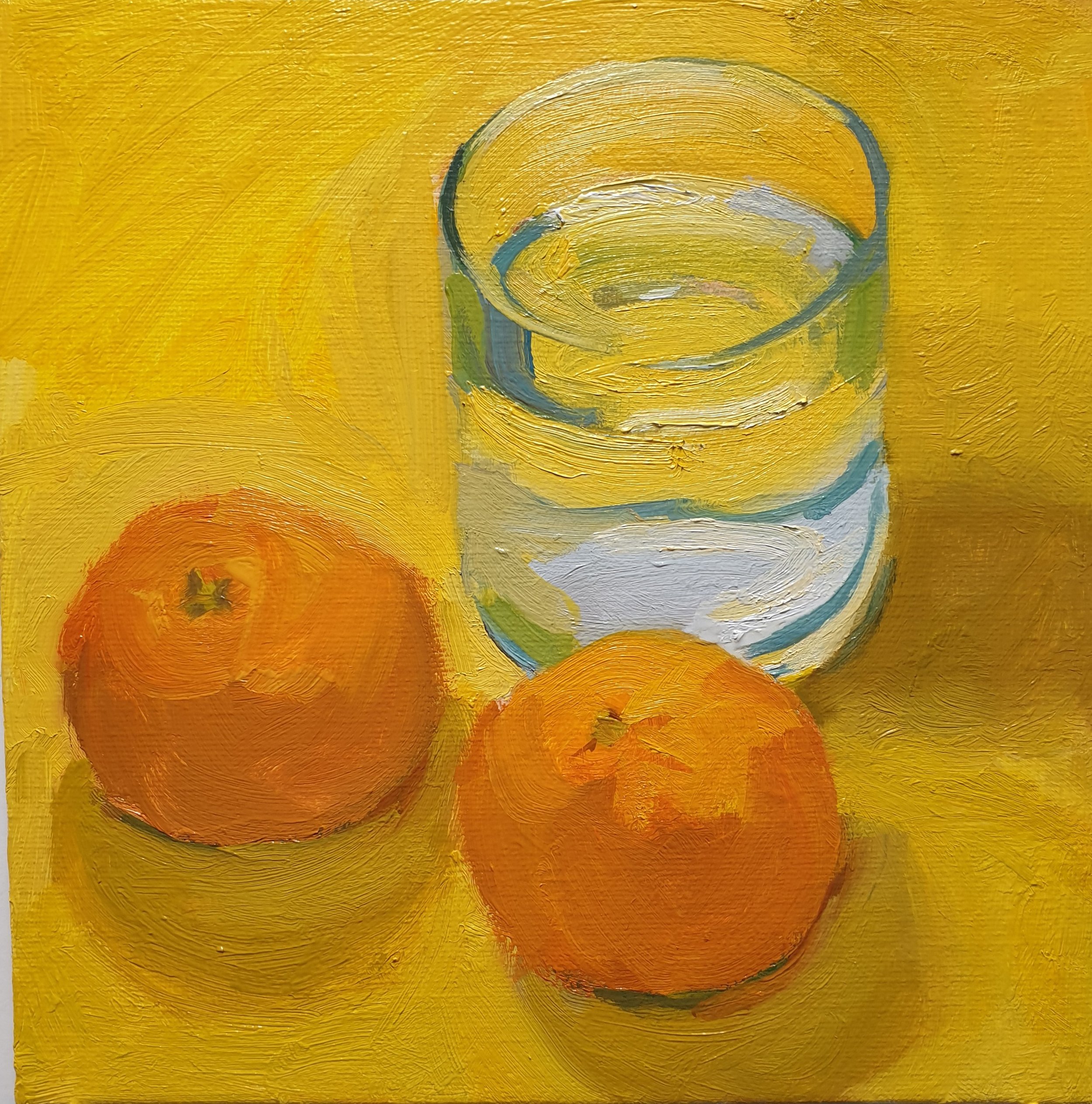 Still Life with Mandarins and Glass  SOLD