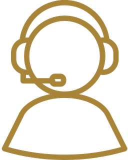 Gold headset icon for Sawyer Health Solutions, helping individuals, families, self-employed professionals, and small business owners get plain-English support when comparing health insurance coverage options.