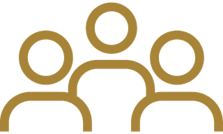 Gold people icon representing health and life insurance guidance for families in Florida