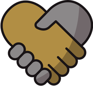 Heart-shaped handshake symbol representing support with Florida life insurance options