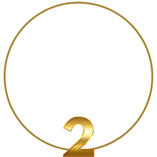 Gold number two icon representing the second step in requesting an insurance quote in Florida