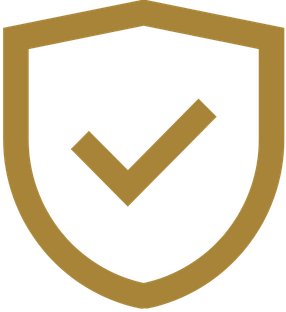 Gold shield checkmark icon for Sawyer Health Solutions, helping families, parents, homeowners, and business owners compare life insurance coverage options with broker guidance.