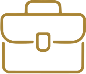 Gold briefcase icon representing insurance guidance for small business owners in Florida