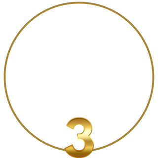 Gold number three icon representing the third step in requesting an insurance quote in Florida