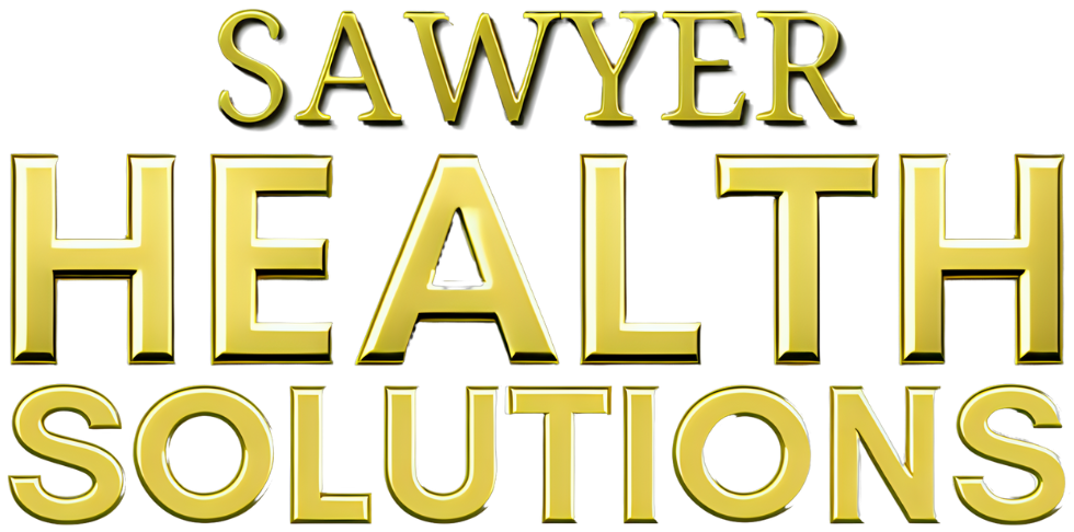 Sawyer Health Solutions gold logo text representing trusted health insurance and life insurance guidance.