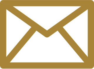 Gold email icon representing insurance contact by email in Florida