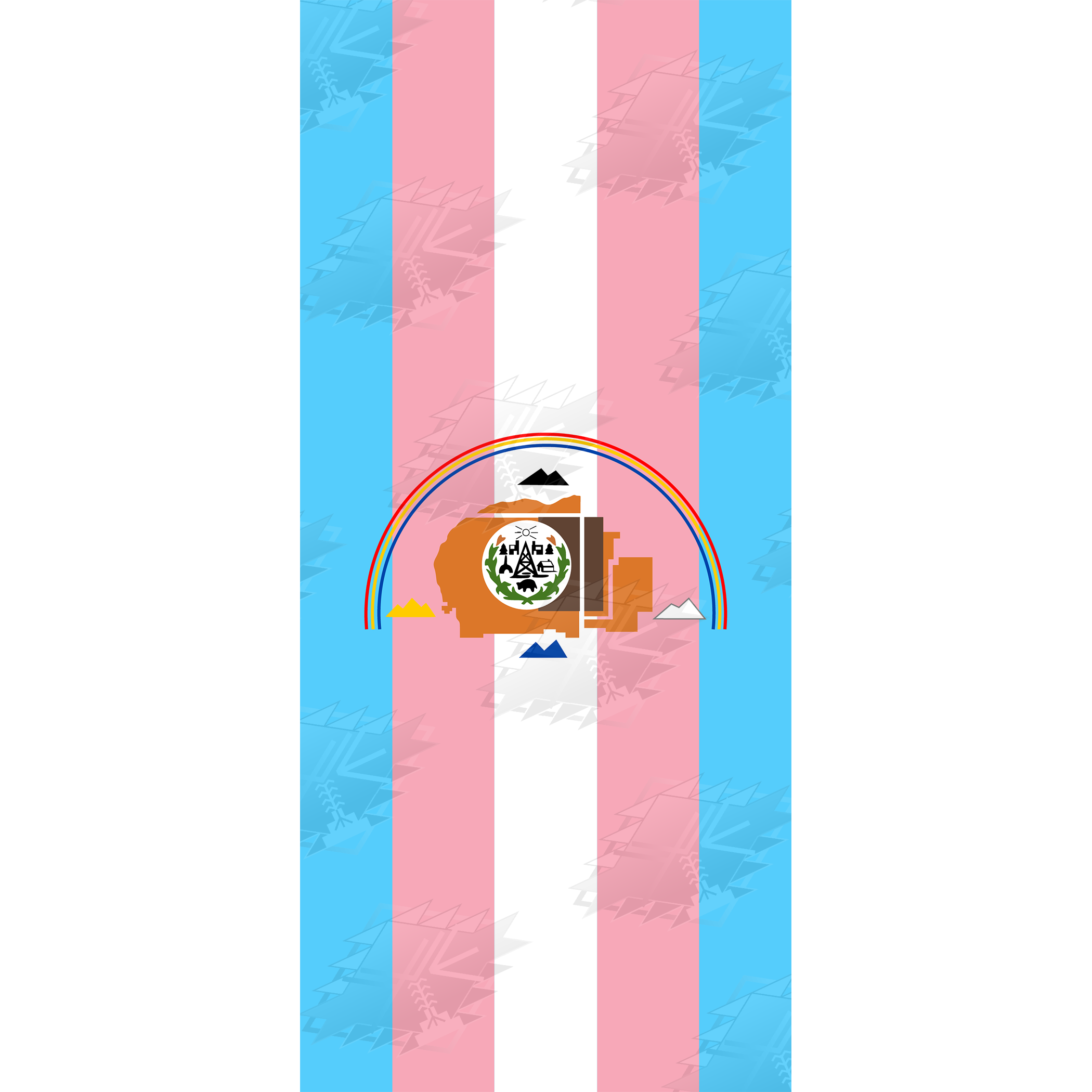 Trans Navajo Nation Pride Flag (Vertical)