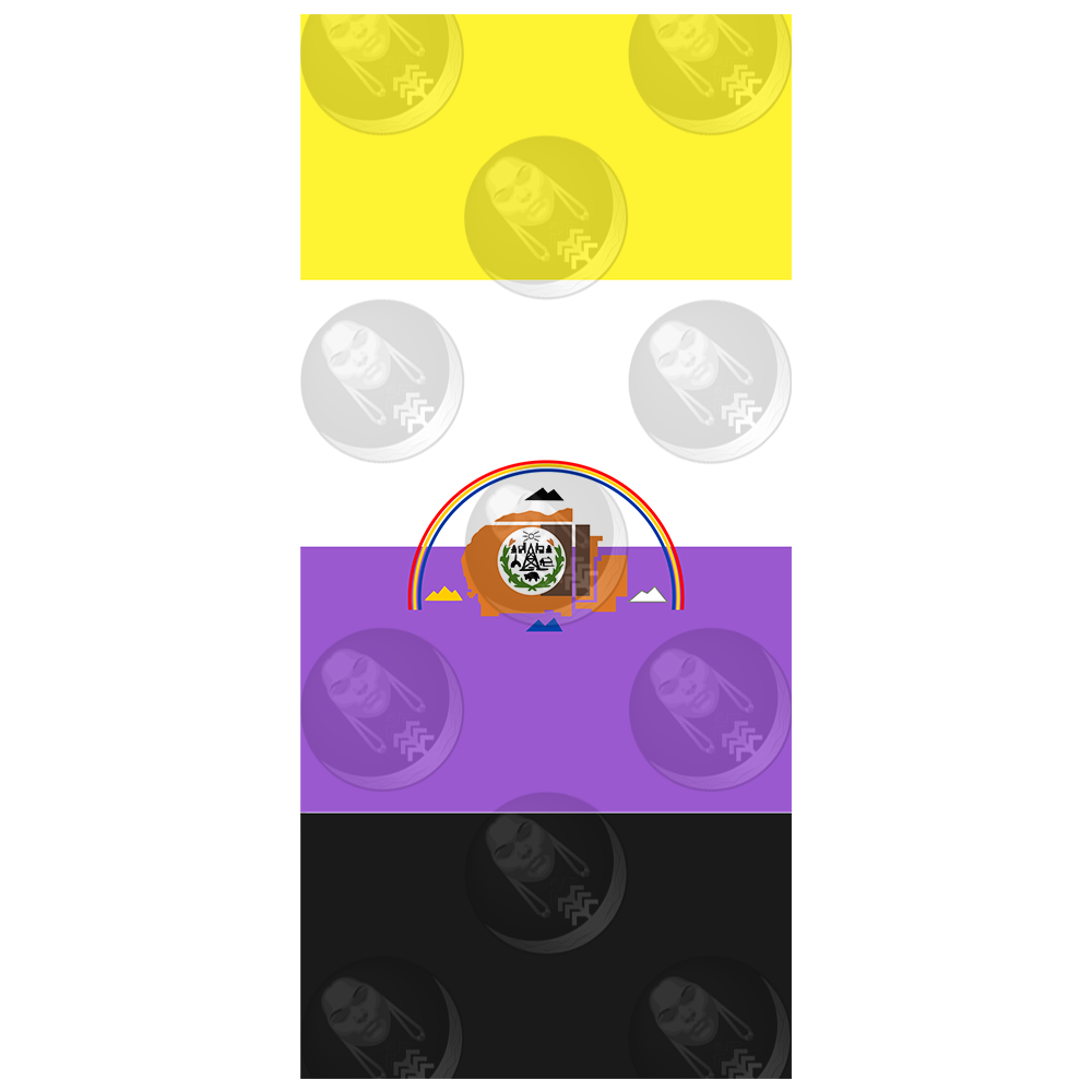 Nonbinary/NB/Enby Navajo Nation Pride Flag (Horizontal)