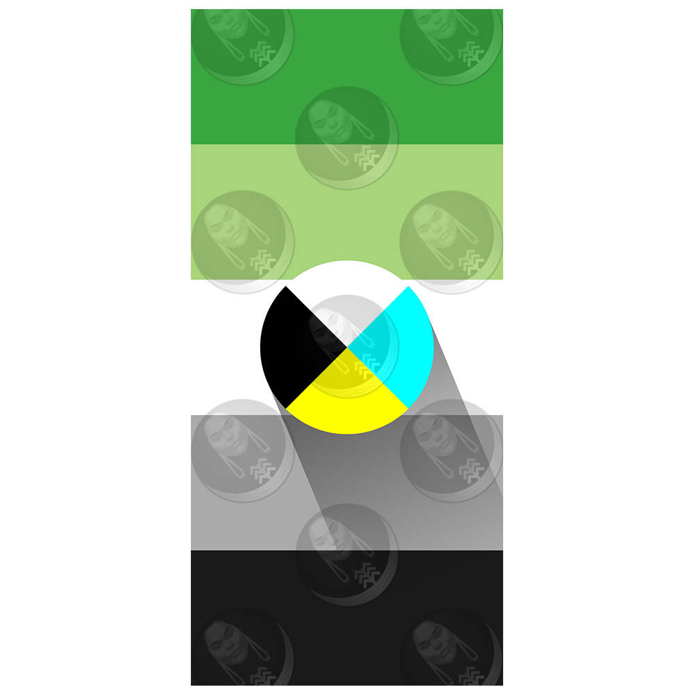 Aromantic/Aro Diné Pride Flag (Horizontal)