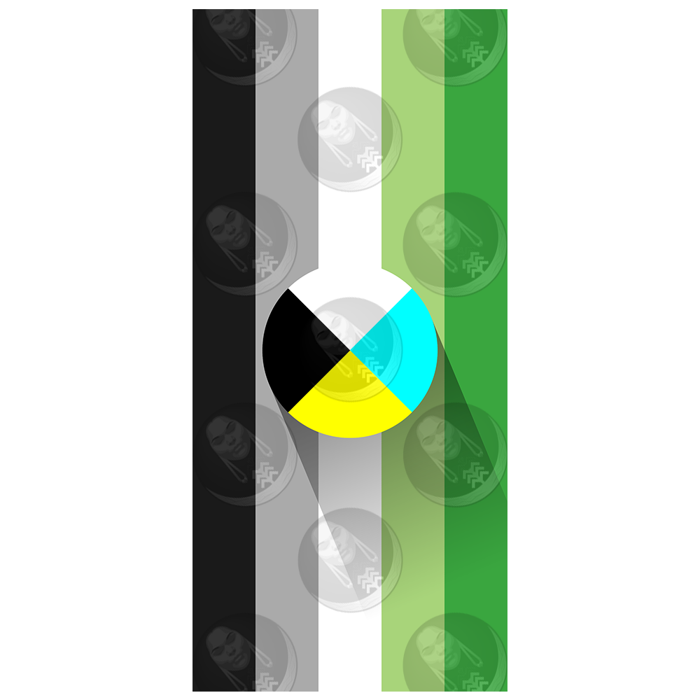 Aromantic/Aro Diné Pride Flag (Vertical)