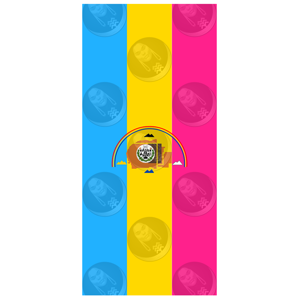 Pansexual/Pan Navajo Nation Pride Flag (Vertical)