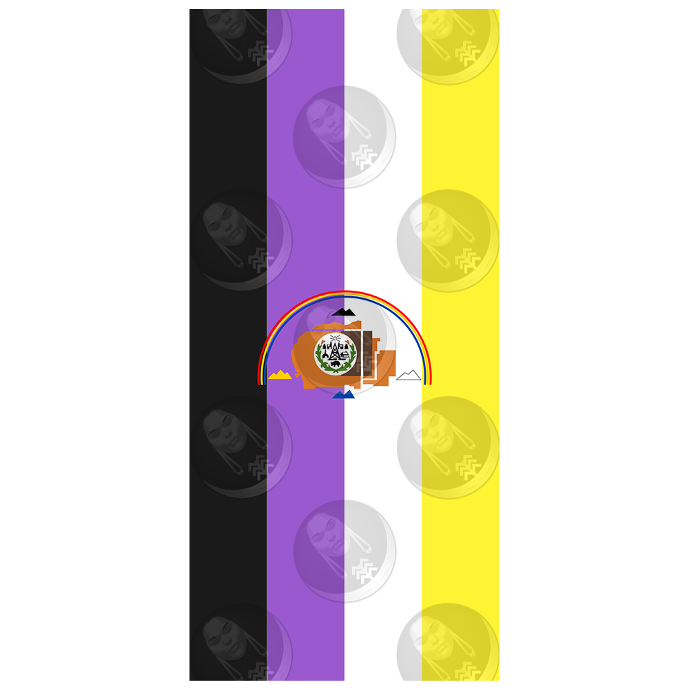 Nonbinary/NB/Enby Navajo Nation Pride Flag (Vertical)