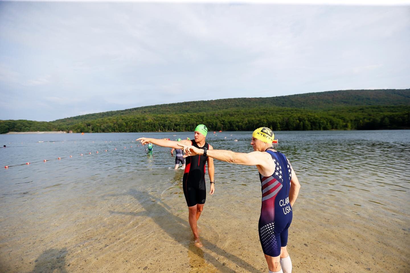 One of my favorite things to photograph at triathlons is people pointing at things so here&rsquo;s a quick selection from yesterday&rsquo;s  @ex2adventures XTERRA EX2 Off-Road Triathlon and Duathlon. Rocky Gap State Park, Flintstone, MD. Sunday, 14 J