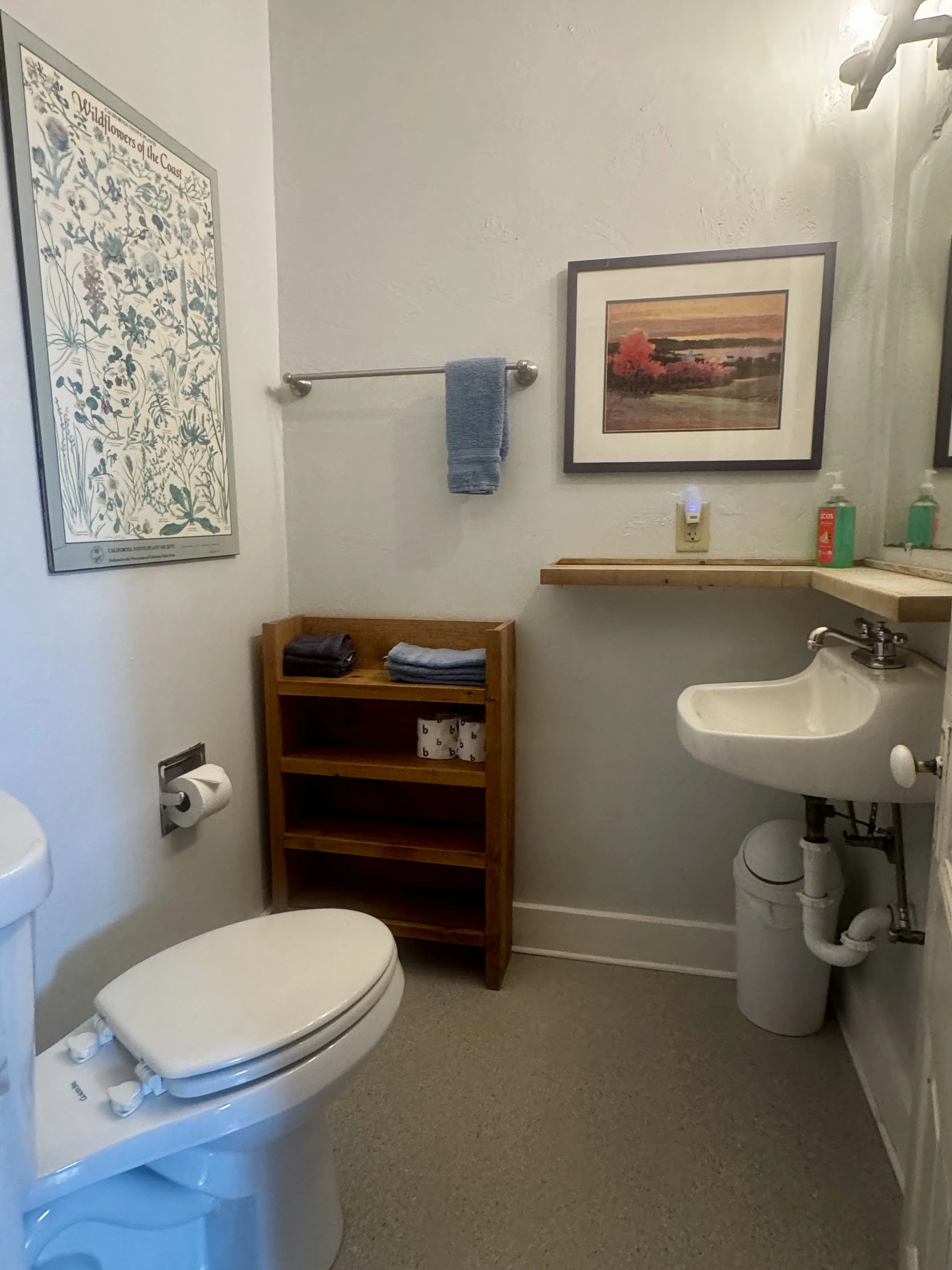 The Upstairs Half Bath.