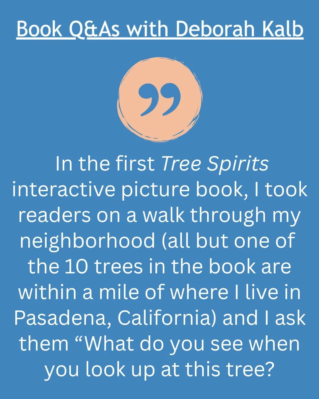 Huge thanks to Book Q&As with Deborah Kalb for this fantastic chat about Tree Spirits Around The World! 
You can read the entire interview here.
https://deborahkalbbooks.blogspot.com/2025/09/q-with-louise-wannier.html