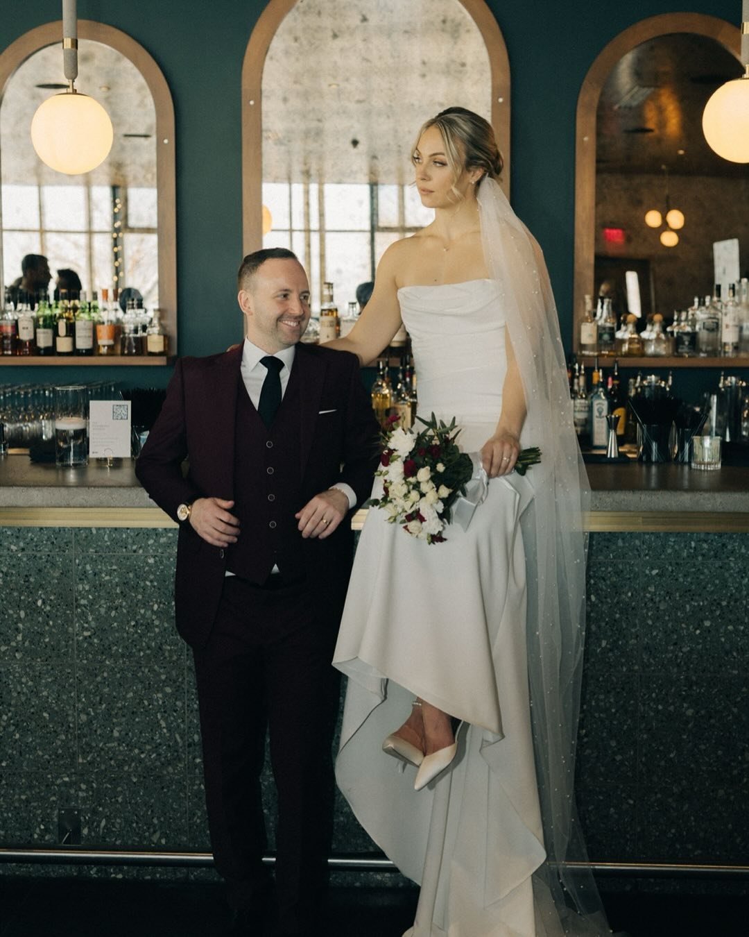 Brittany + Dustin ⛸️✨❄️ An enchanted winter wedding

The team: 
Wedding Dress @madewithlovebridal from @revellebridal 
Makeup @biancaartistry (Bride) &amp; @makeupbyshaniahm (Bridesmaids)
Hair @thehairloungetbay 
Accessories (Bride) @michaelhillj
Acc