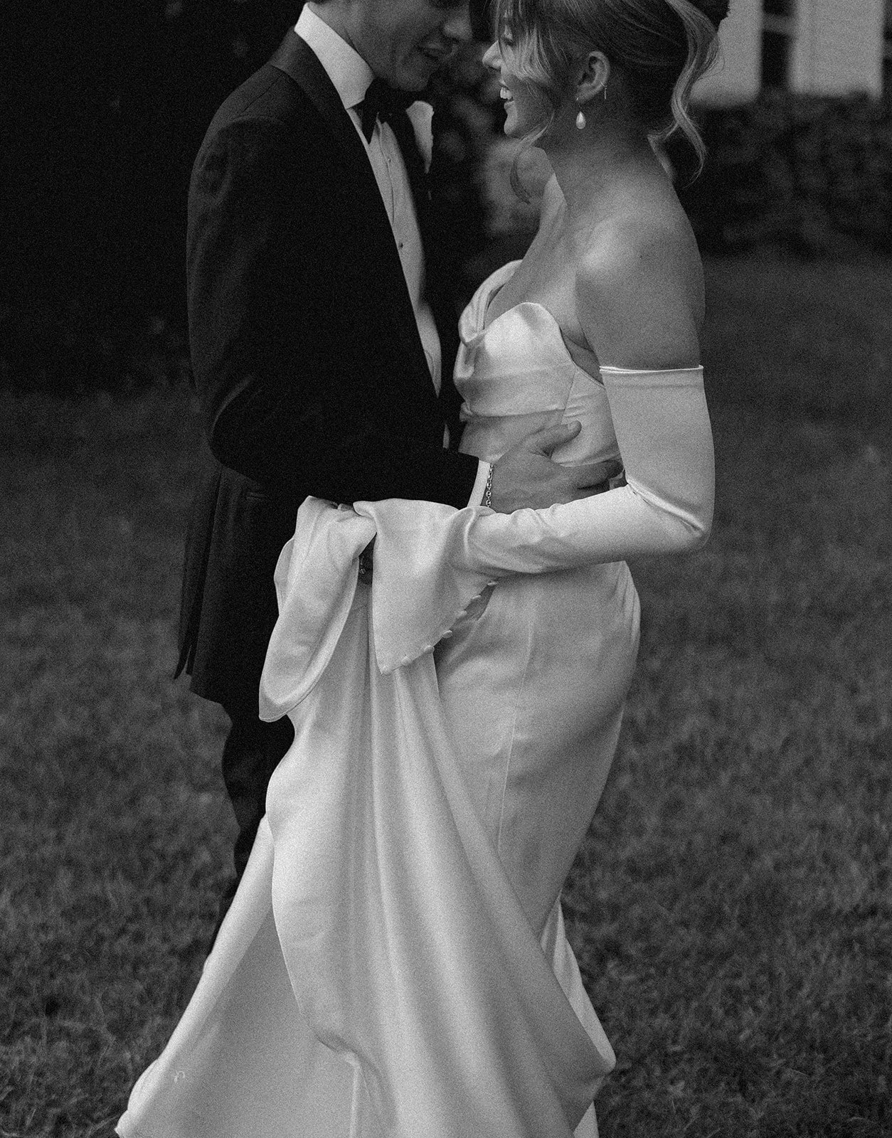 Couple sharing a quiet moment before the ceremony