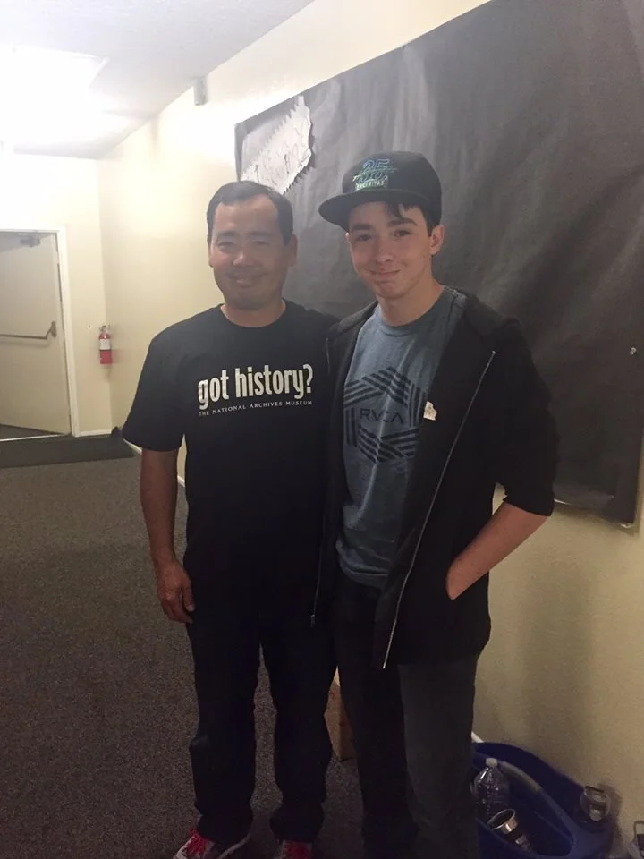 Former student Sammy with Donny Kim