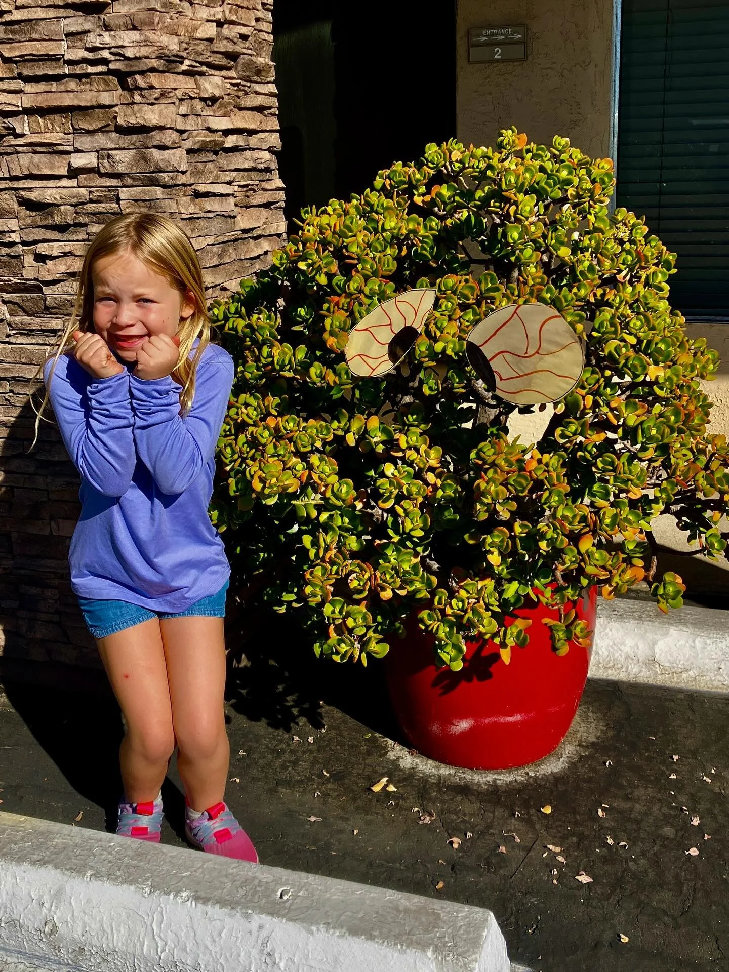 Our third graders are gearing up for the Halloween carnival and brought the Halloween spirit to campus in the spookiest way! They added eyes to the bushes &mdash; now we&rsquo;ve got some spooky shrub friends watching over us! 👀🌳🎃 #thechildsprimar