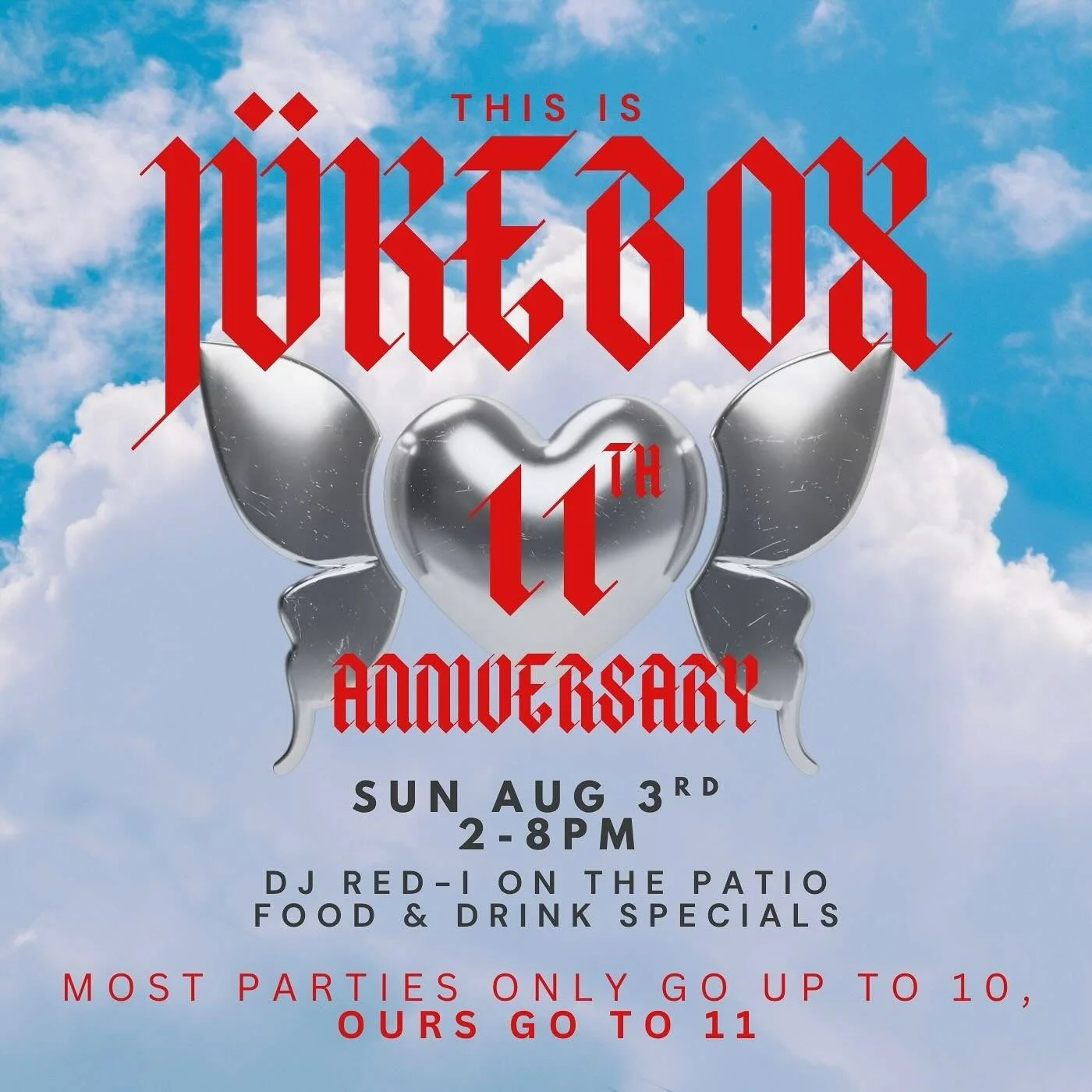 11YR ANNIVERSARY PARTY SUN 8/3🤘 Most anniversary parties go to 10, ours goes to 11! For all you This Is Spinal Tap fans out there, we&rsquo;re so happy to be celebrating our 11th anniversary together on Sunday 8/3. We&rsquo;ll have special food &amp
