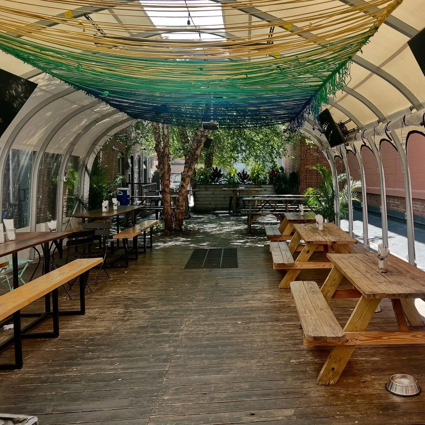 Our patio awaits you! The perfect respite for your Saturday shenanigans ☀️ 🍹