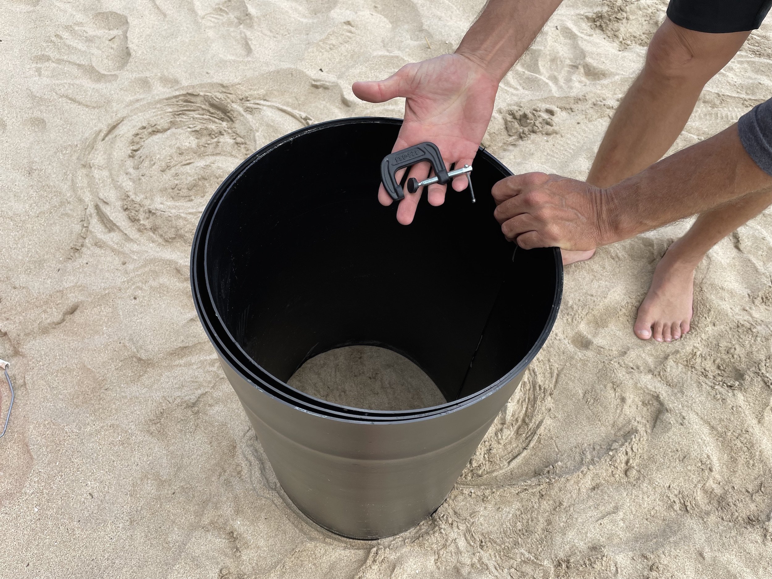 how to make to use form for a sand castle